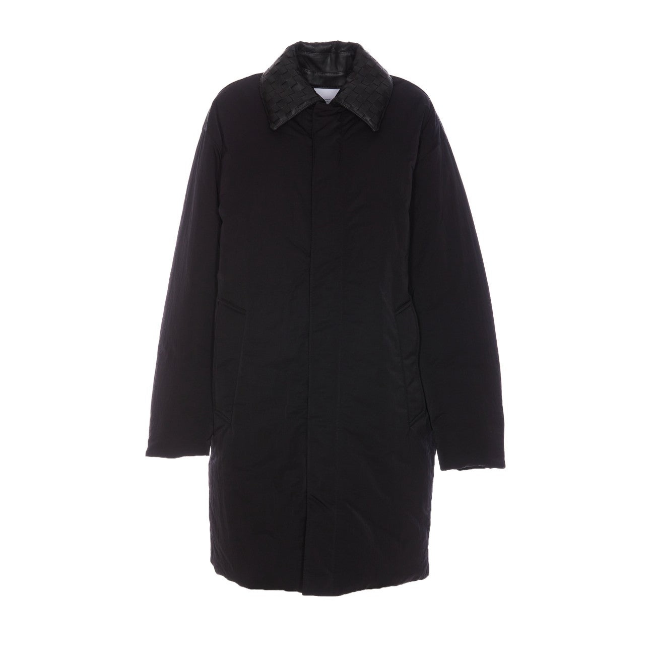 Bottega Veneta Men Puffer Jacket With Intreccio Collar - 1
