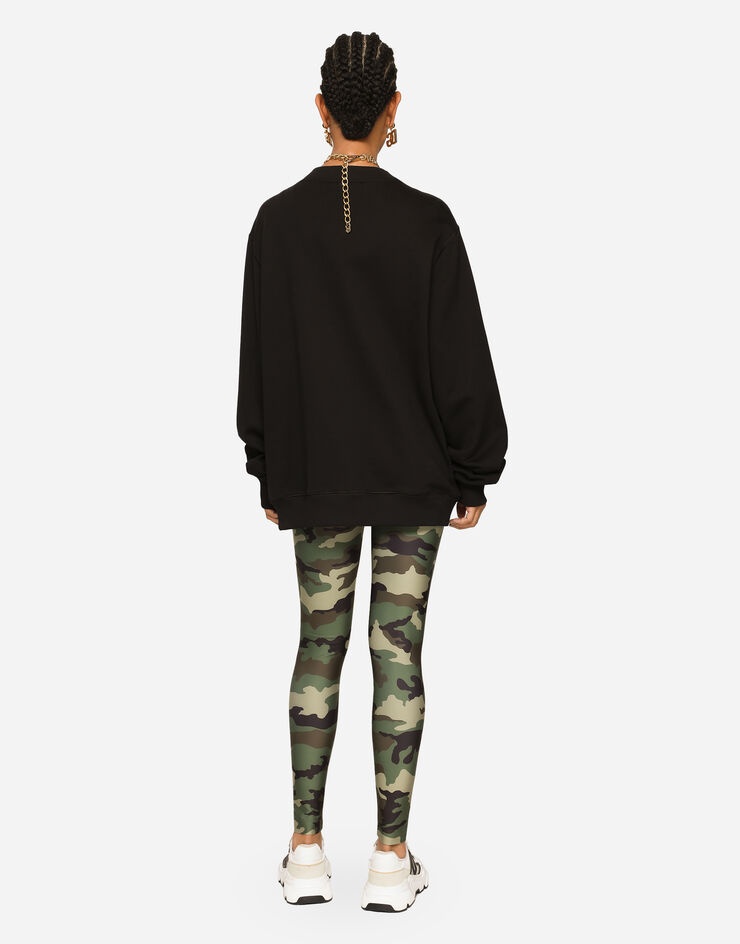 Camouflage-print jersey leggings - 3