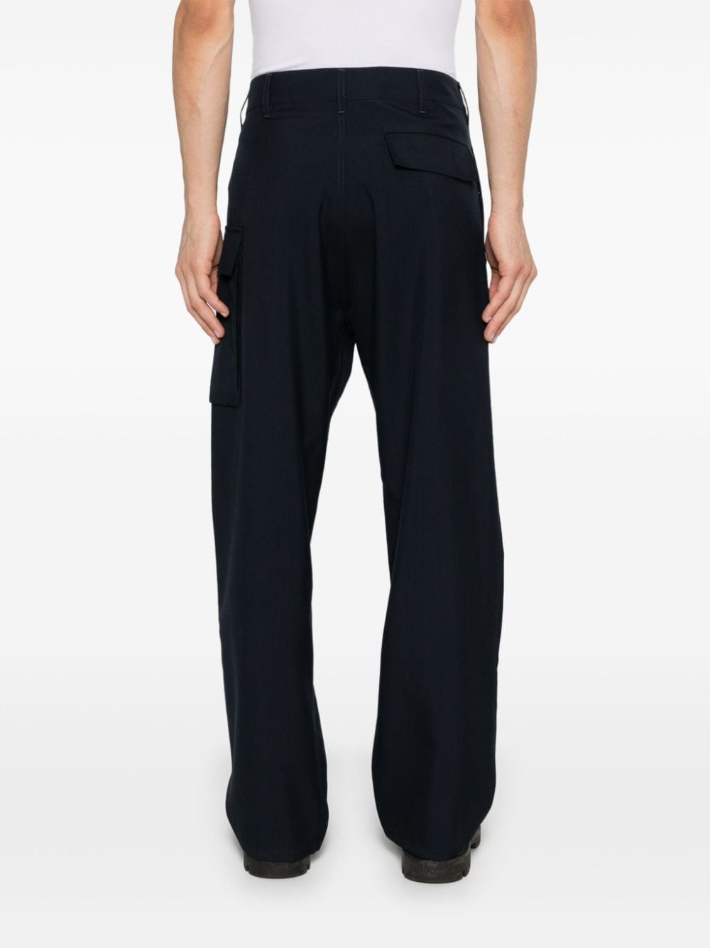 logo-embroidered cargo trousers - 4