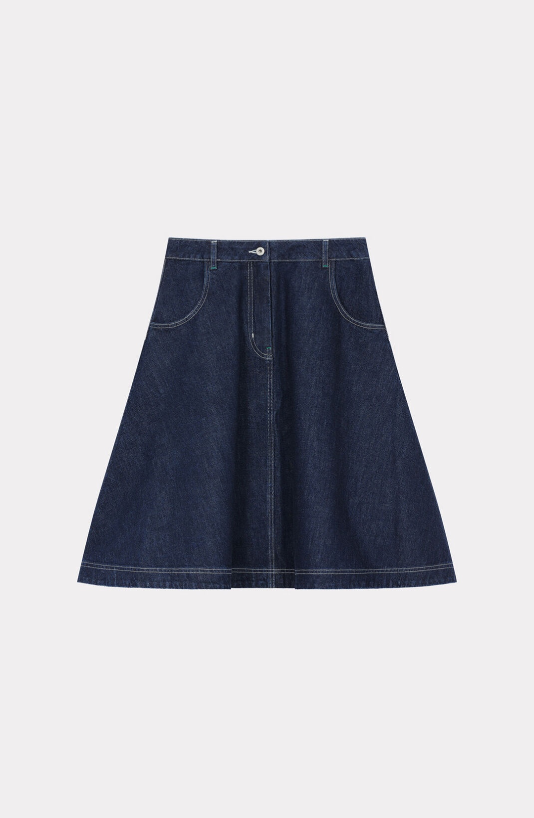 Flared denim skirt - 1