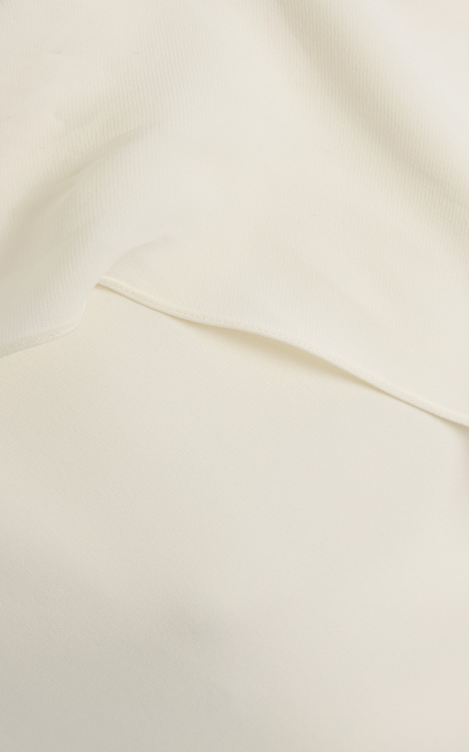 Tie-Neck Silk-Georgette Blouse ivory - 6