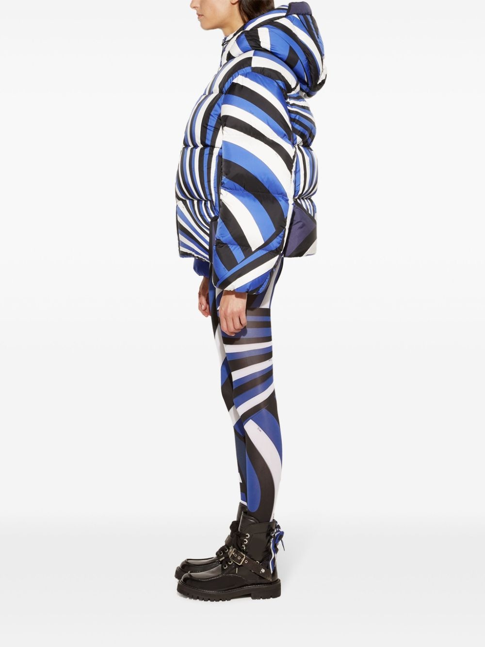 Iride-print puffer jacket - 3