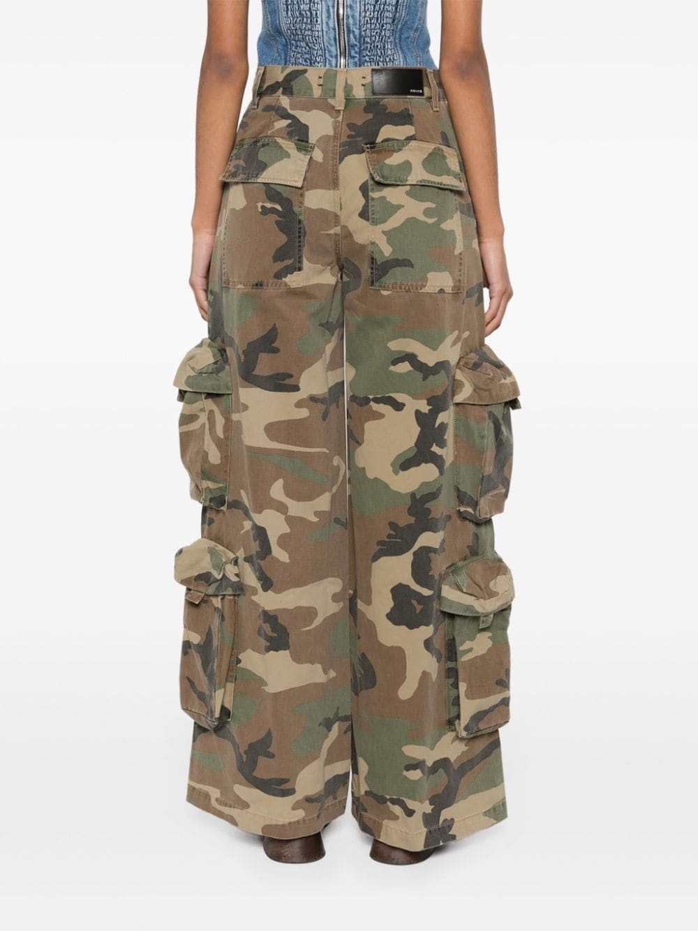 wide-leg cargo pants - 4