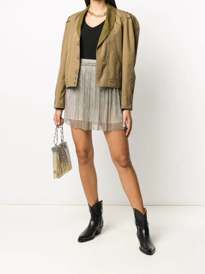 Isabel Marant Étoile metallic pleated skirt outlook