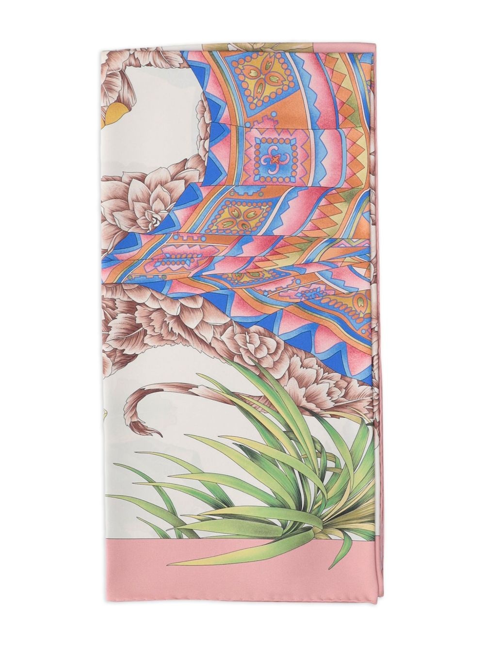 India-pattern silk scarf - 1
