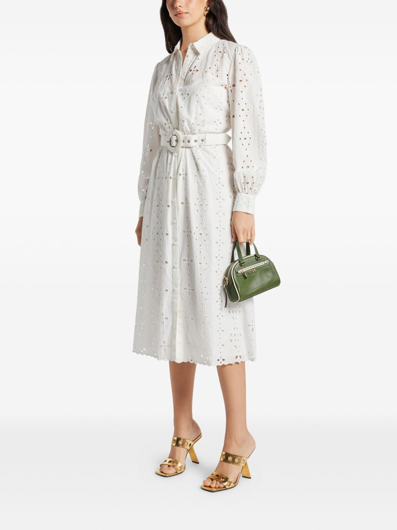 HEMANT & NANDITA Adya eyelet belted midi dress outlook