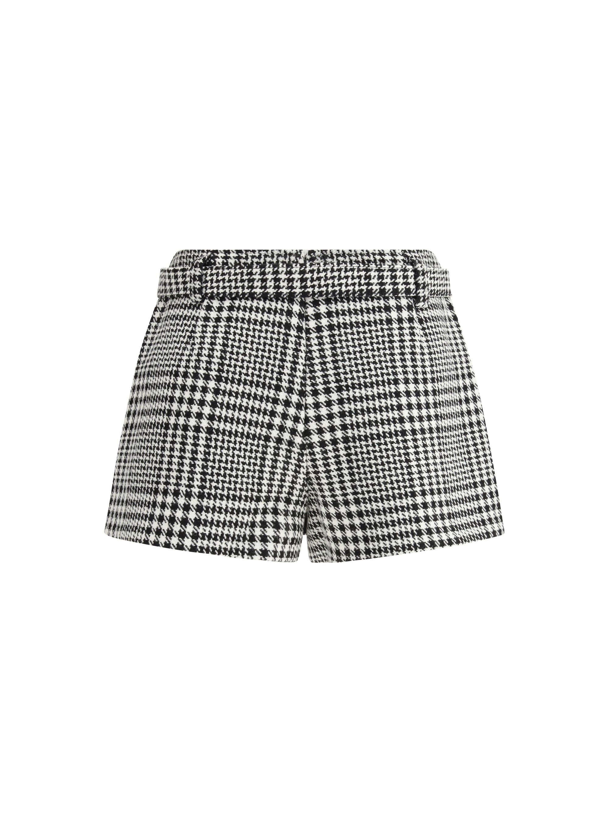 Self-Portrait Women Houndstooth Wool Pants-Skirt - 2
