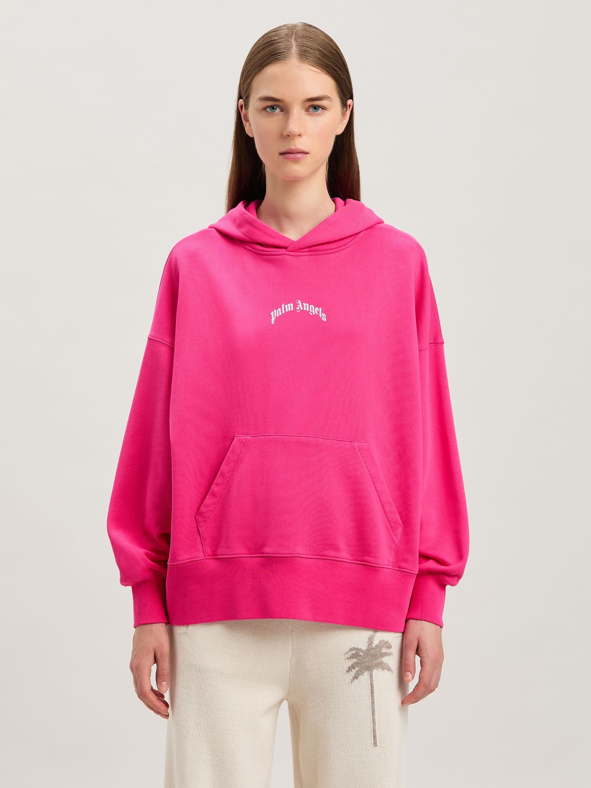 Curved logo hoodie - 3