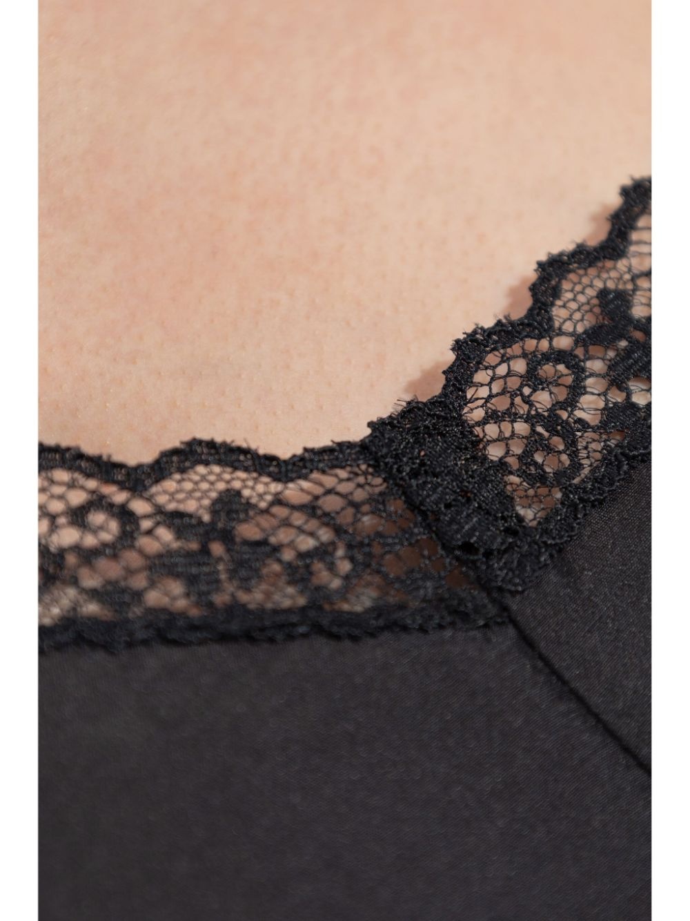 lace-detail silk top - 5
