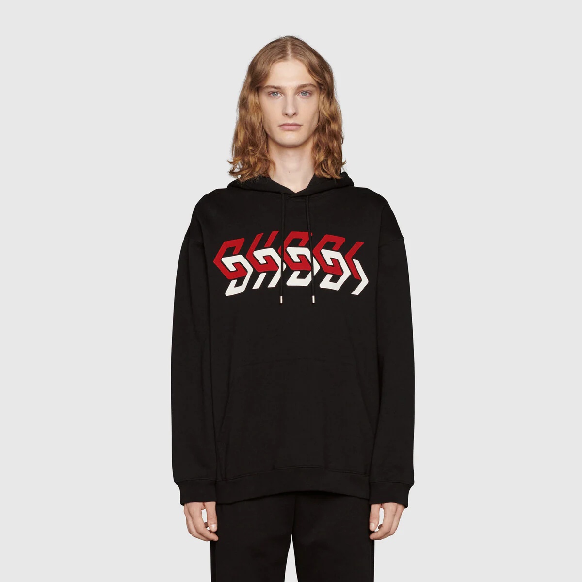 Jersey sweatshirt with Gucci mirror print - 3