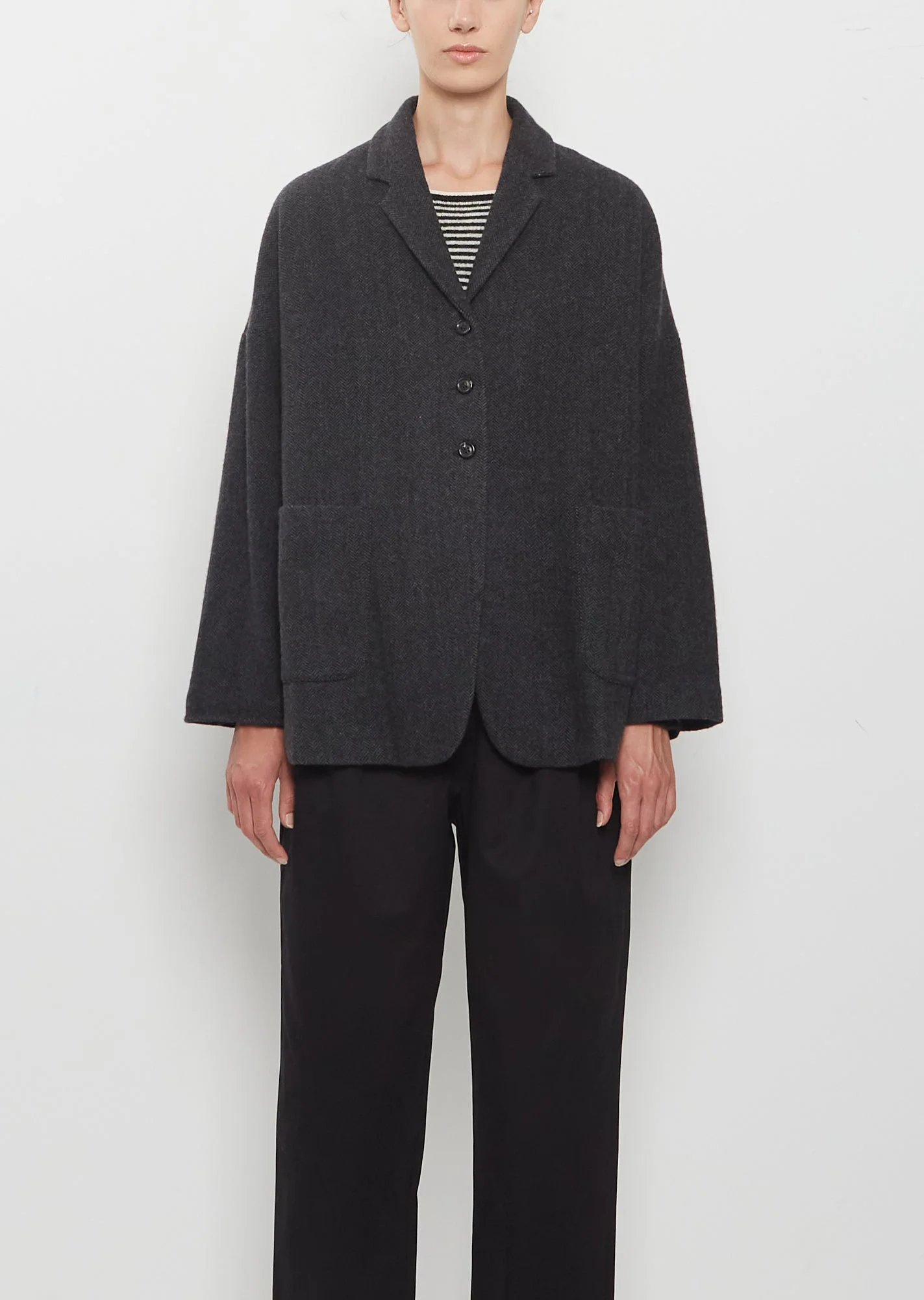 Cashmere Herringbone Jacket - 1