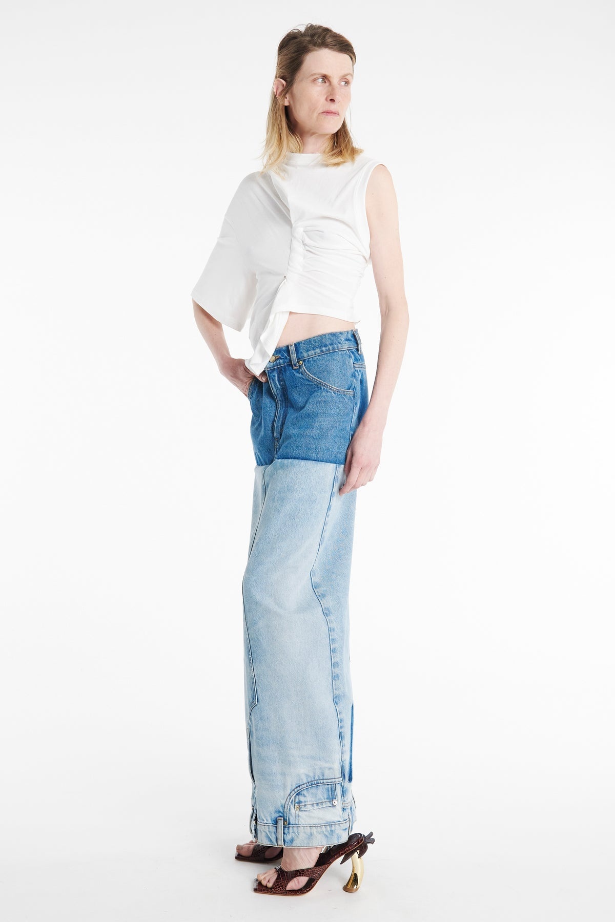 KNOTTED JERSEY TOP WHITE - 3