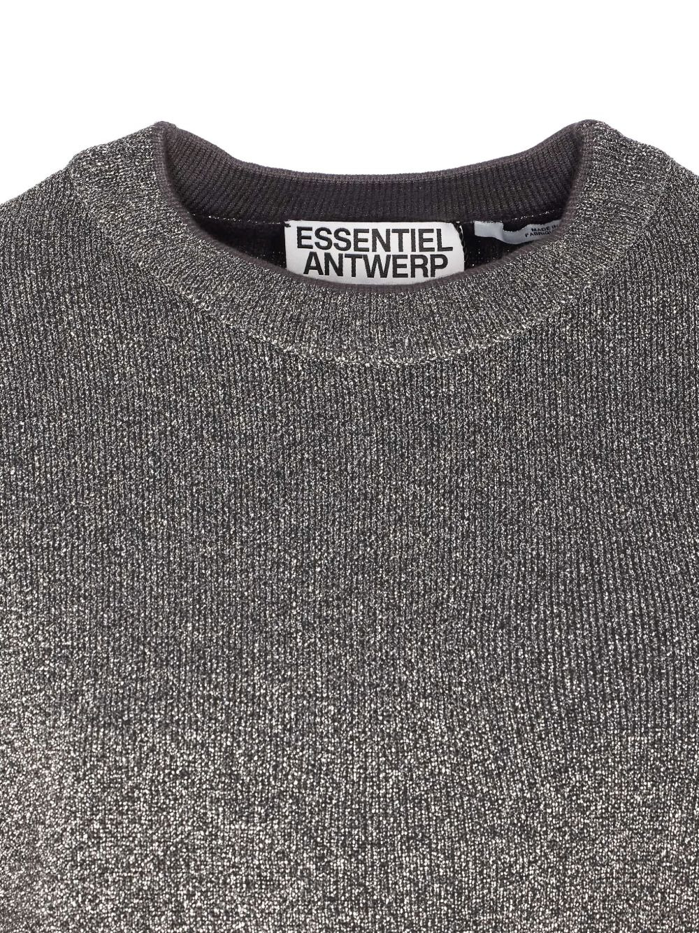 crew-neck metallic-effect vest - 3