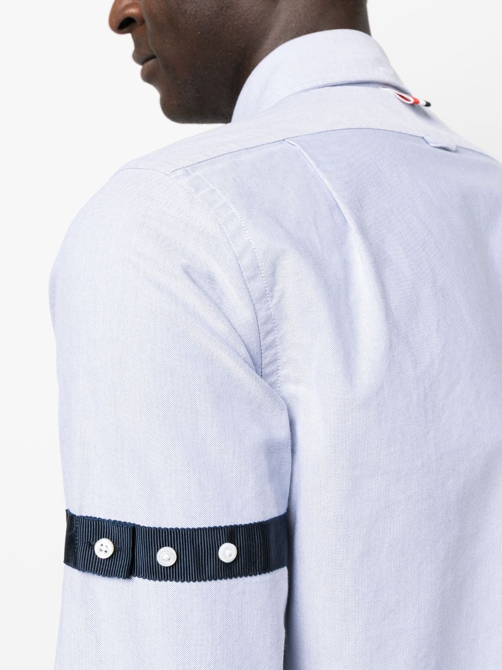 grosgrain-armband poplin shirt - 5