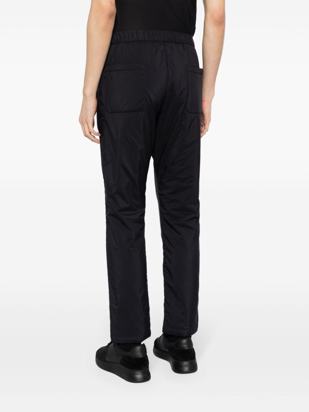 elasticated-waist tapered trousers - 4