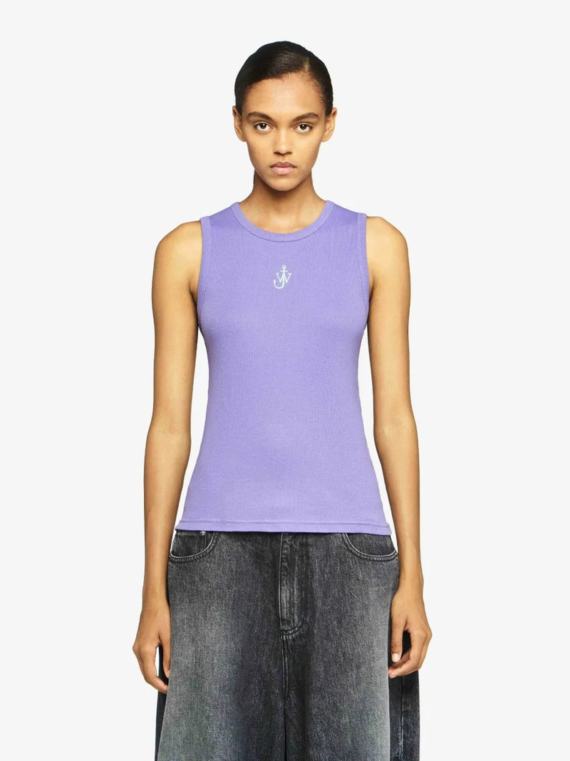 JW Anderson TANK TOP WITH ANCHOR EMBROIDERY outlook
