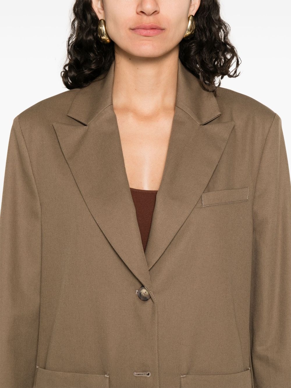 gabardine-weave blazer - 5