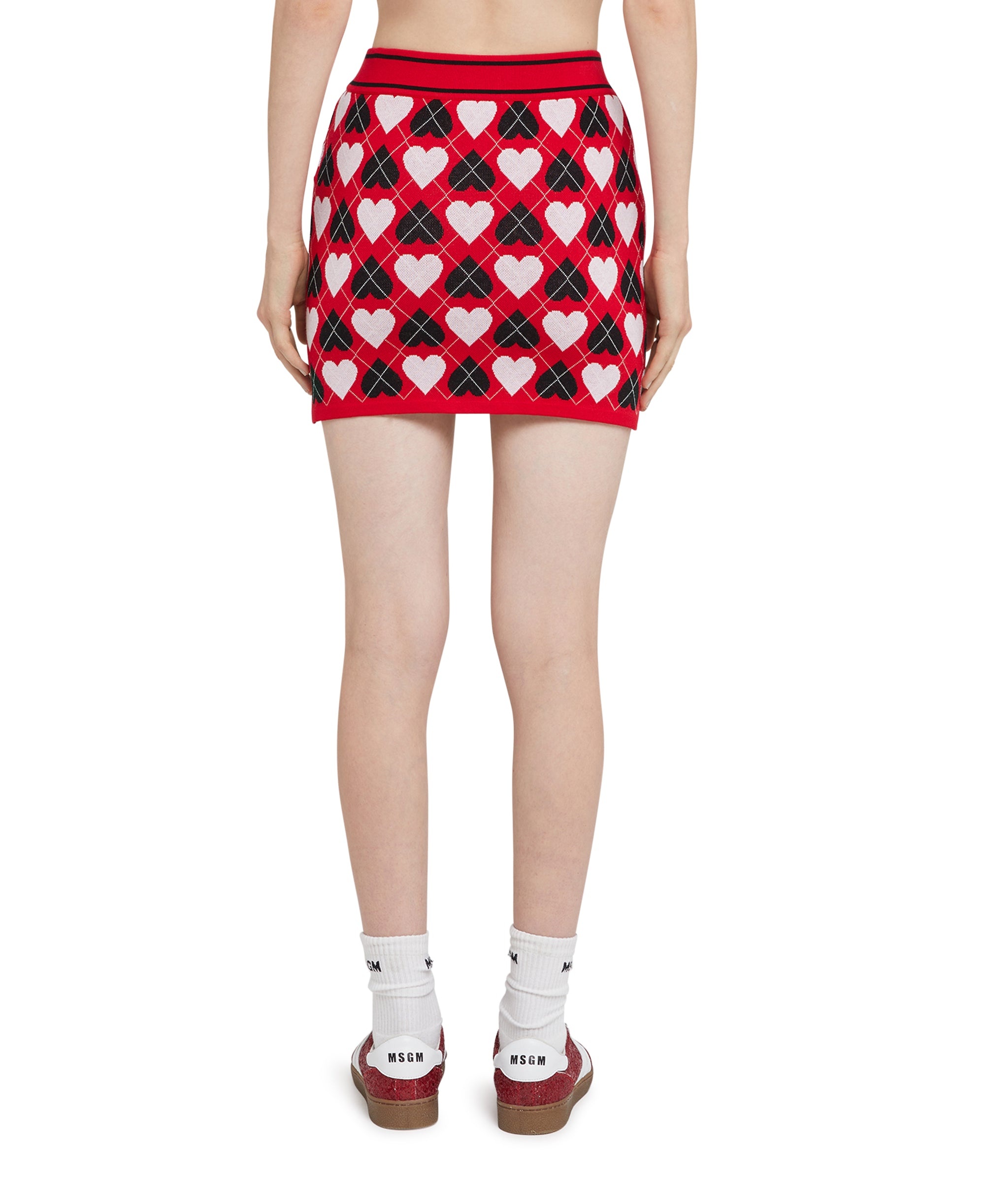 Viscose skirt with "Active Hearts" motif - 3