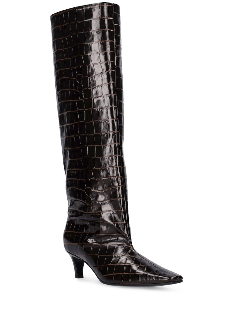 50mm The Wide Shaft leather tall boots - 3