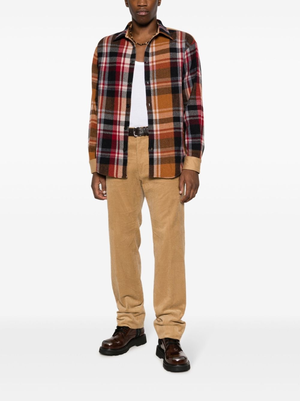 Timberman check-pattern shirt - 2