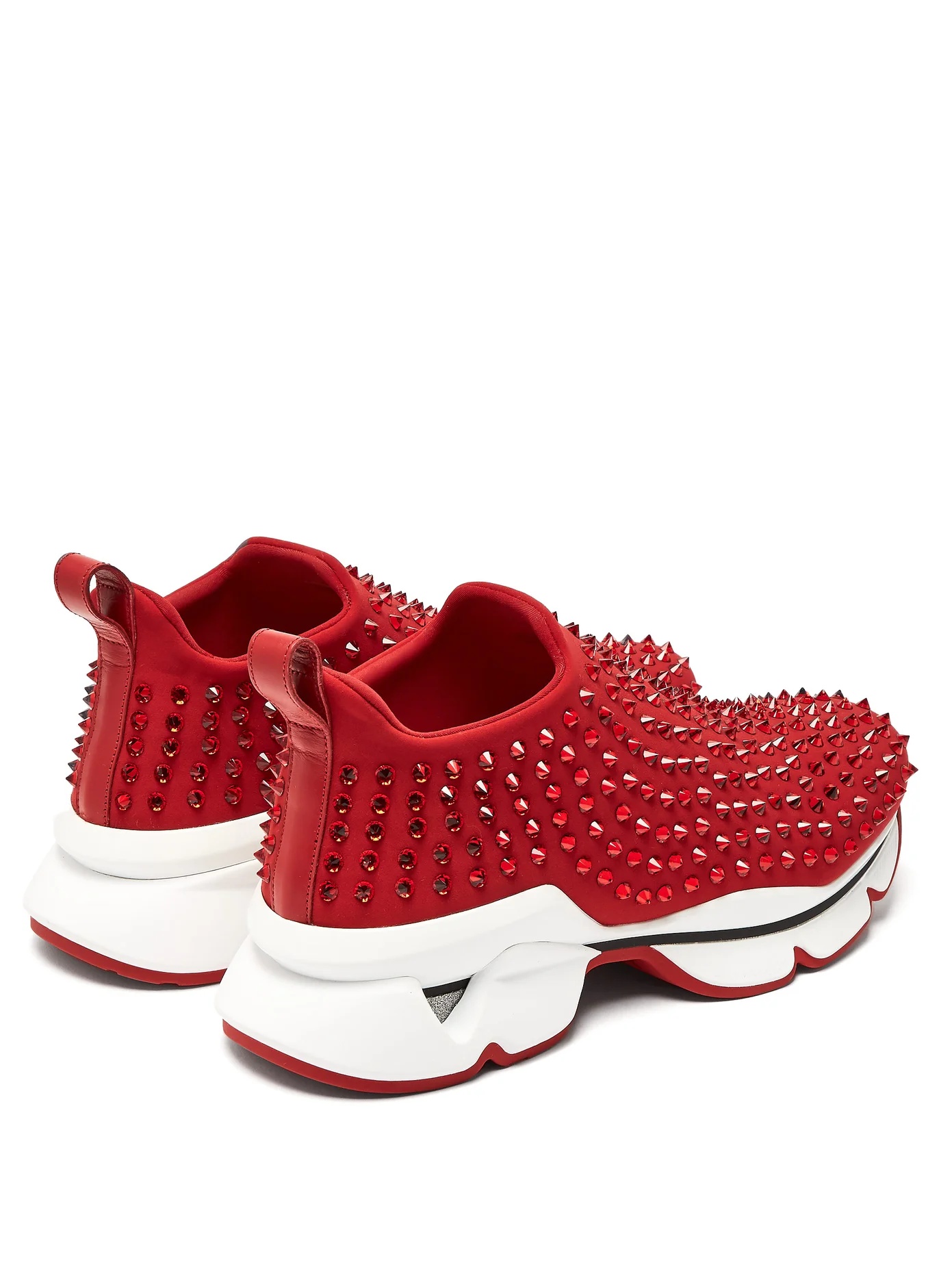 Spiky Sock crystal-studded neoprene trainers - 4