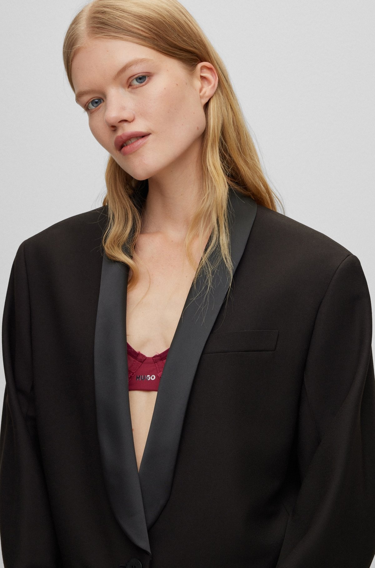 OVERSIZE-FIT JACKET WITH SHAWL LAPELS - 5