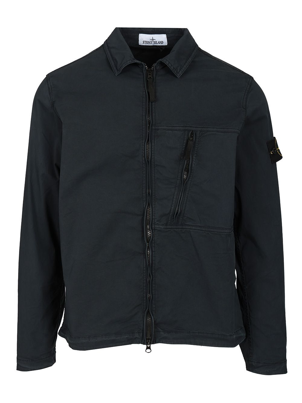 Supima® Cotton Overshirt Shirts Blue - 1