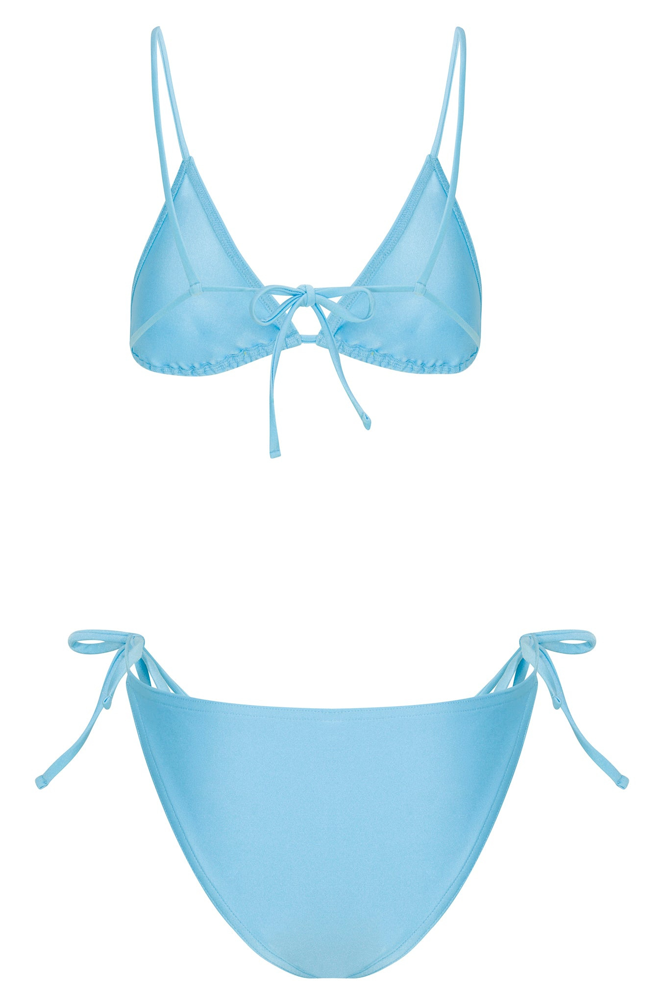 BABY BLUE TRIANGLE BIKINI TOP - 8