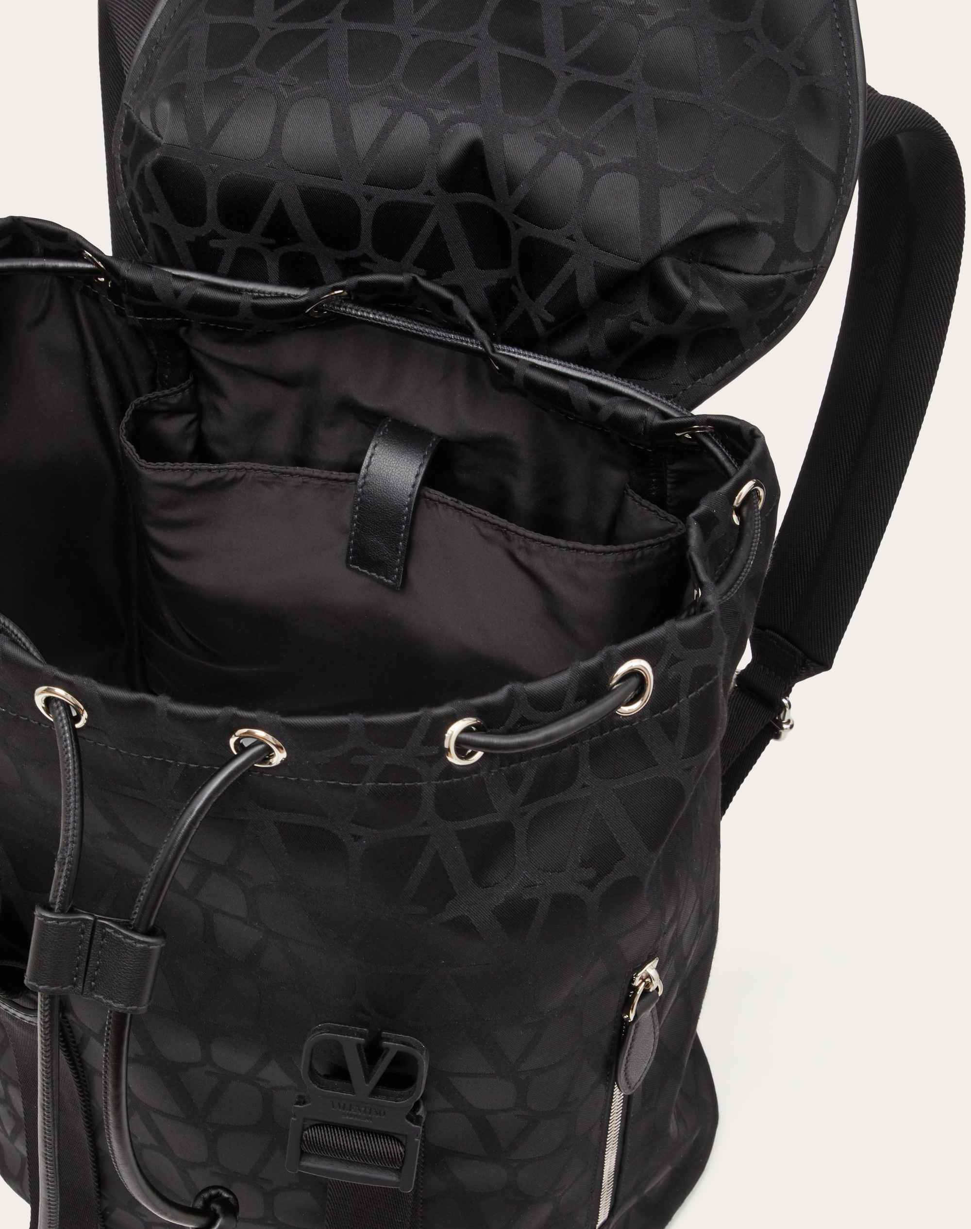 BLACK ICONOGRAPHE NYLON BACKPACK - 7