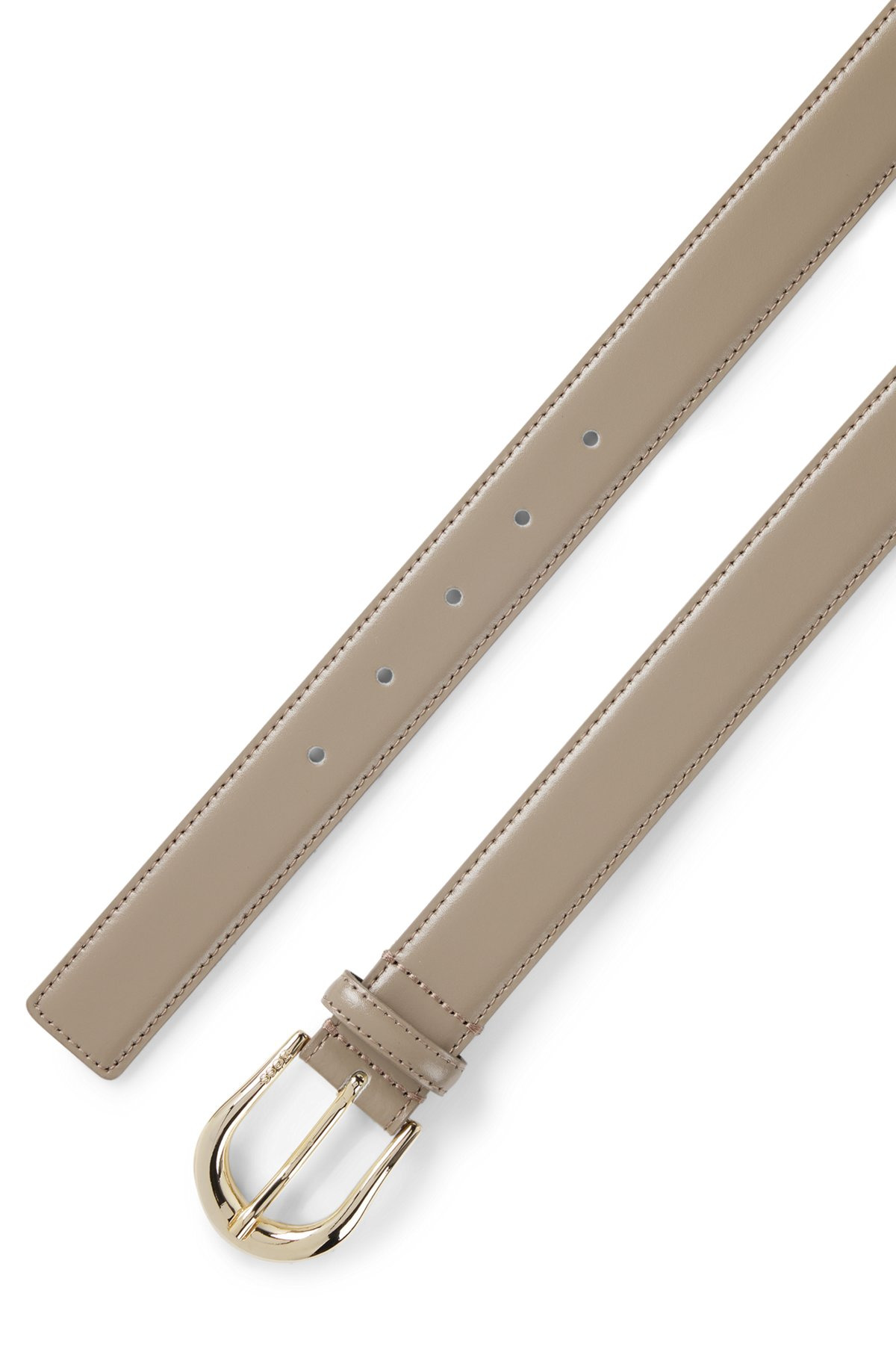 ITALIAN-LEATHER BELT WITH LOGO BUCKLE - 3