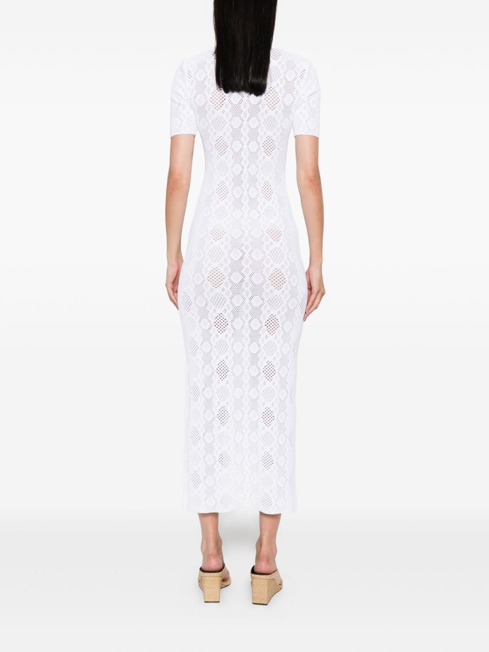 python-lace knit dress - 4