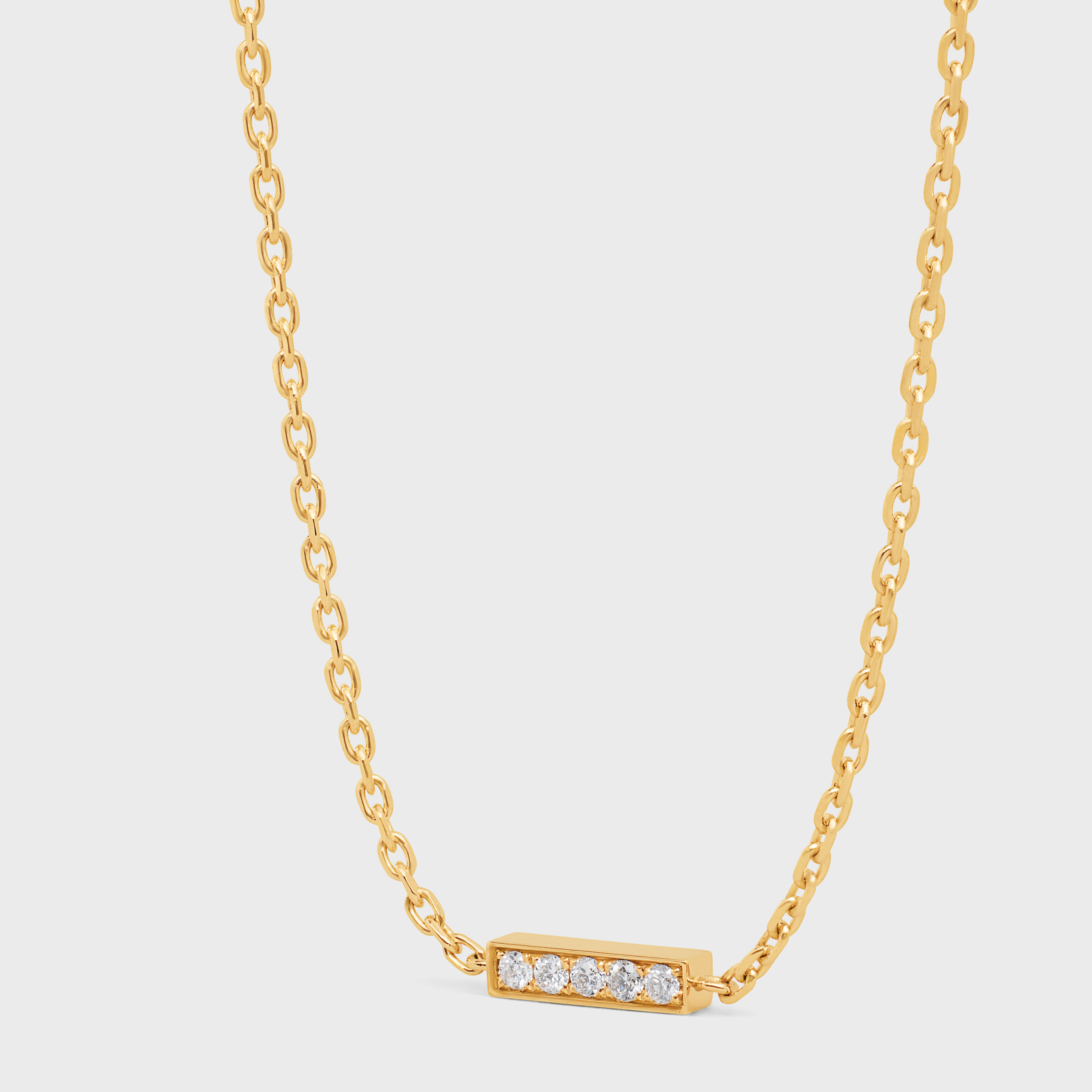 Celine Line Bracelet in Yellow Gold and Diamonds - 2