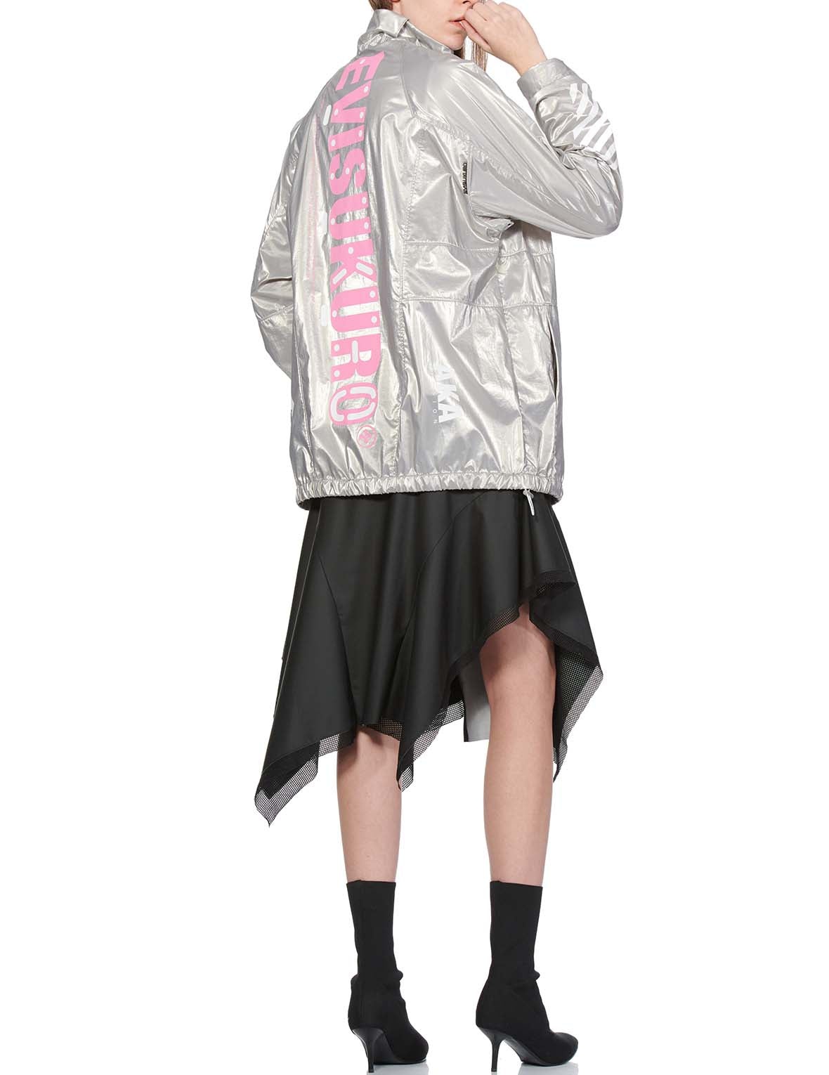 Multi Print Reflective Pullover Windbreaker Jacket - 7