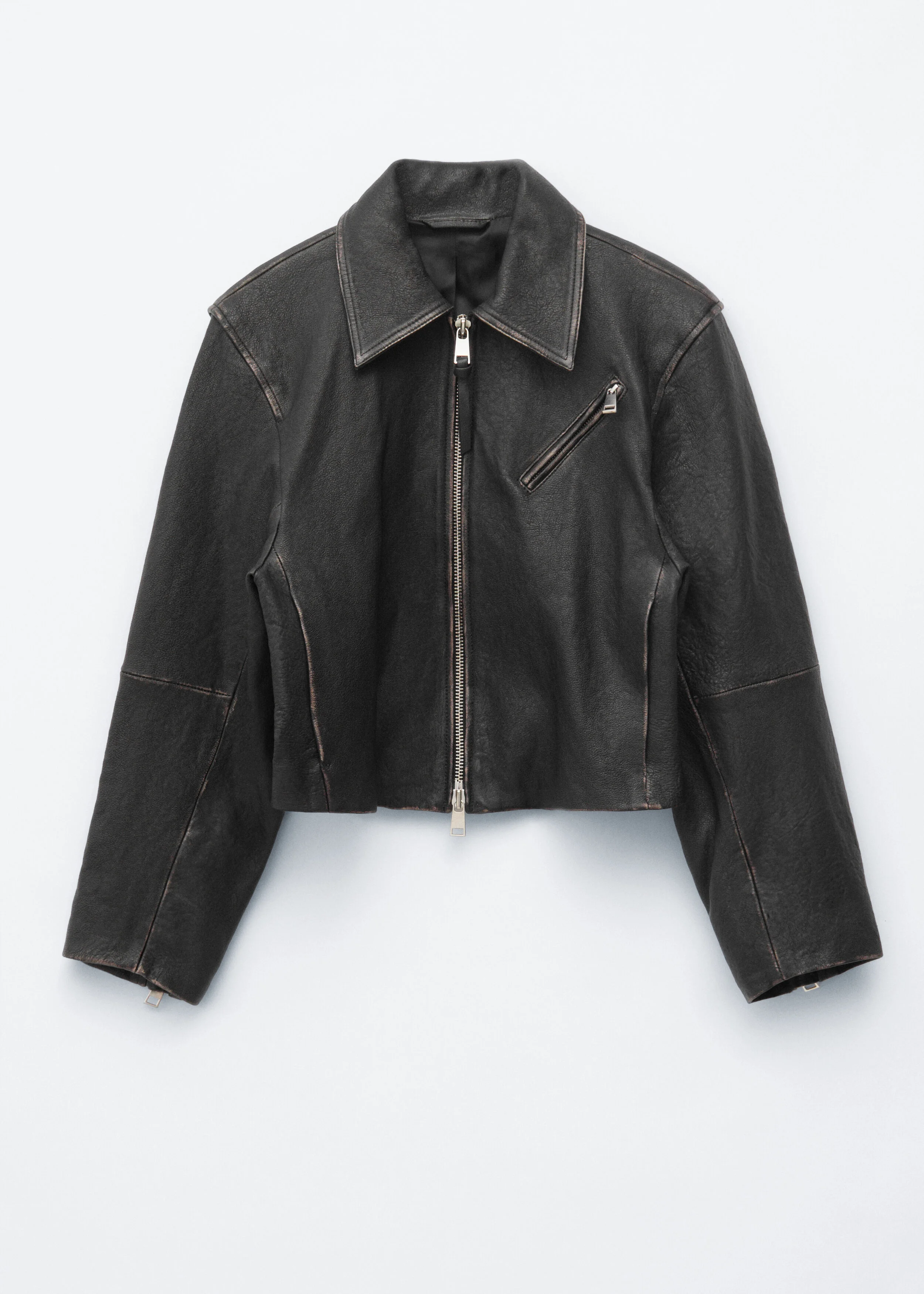 Leather Biker Jacket - 1