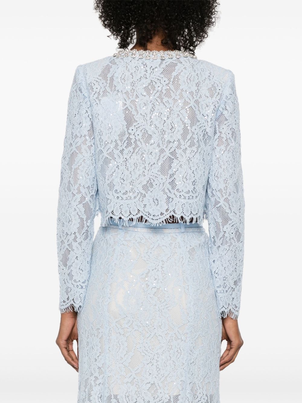 lace embellished top - 4