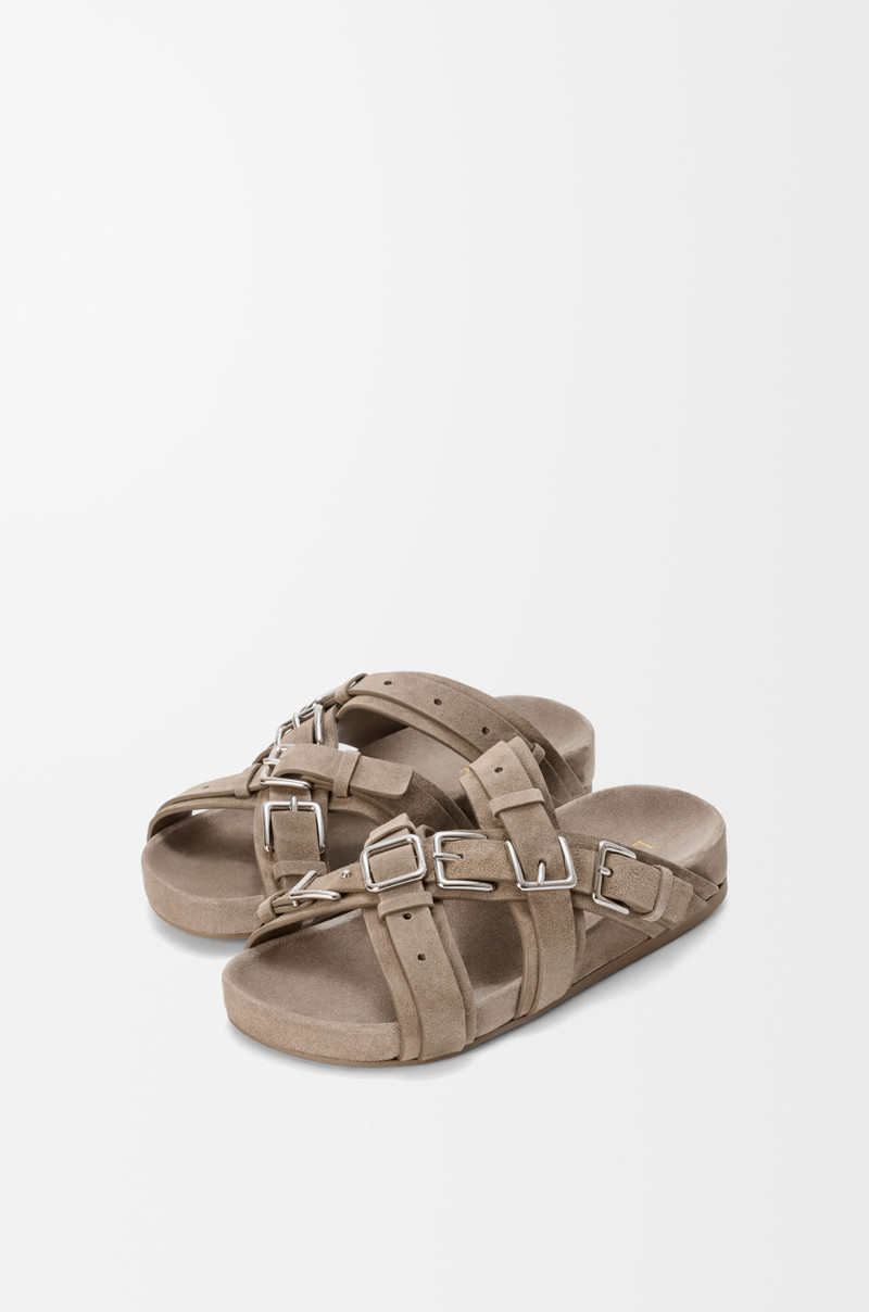 Type Fussbett sandal in suede calfskin 3