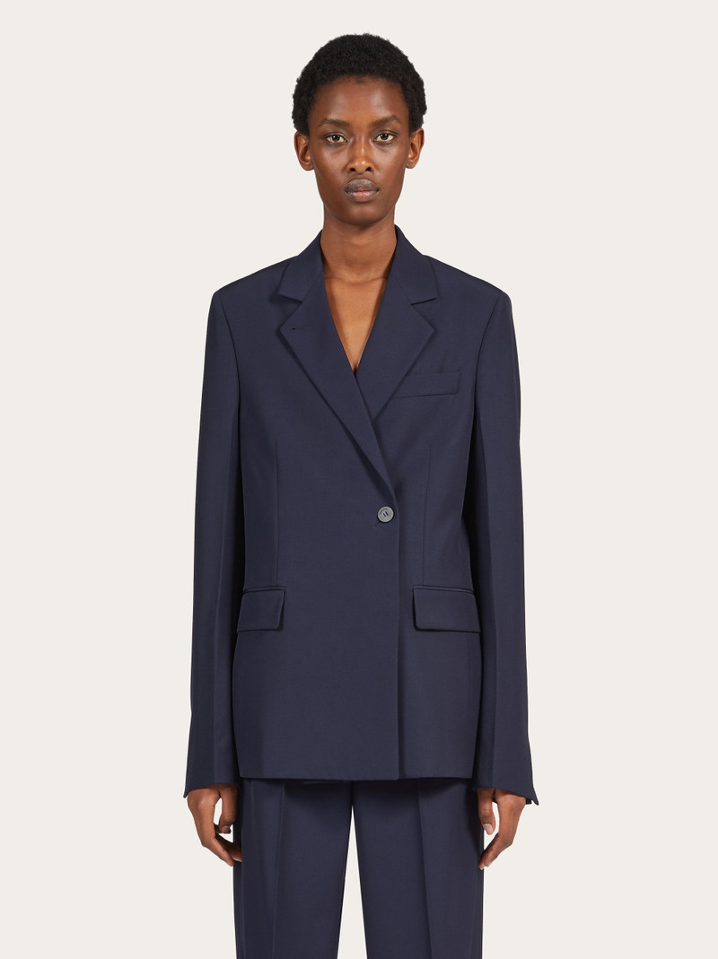 FERRAGAMO Double breasted wool blazer outlook