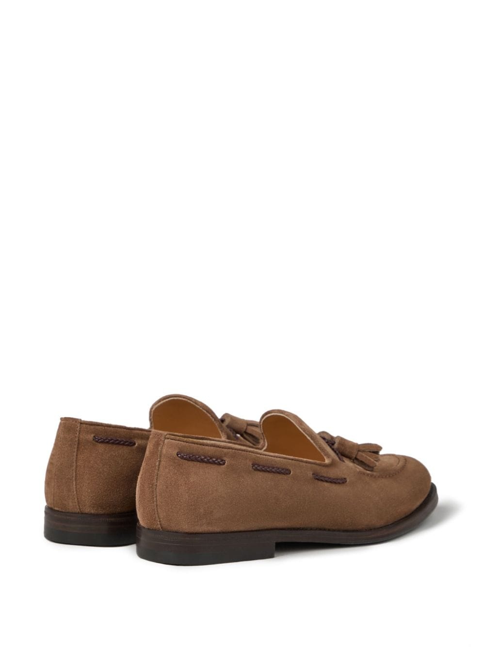 tassel-detail suede loafers - 3