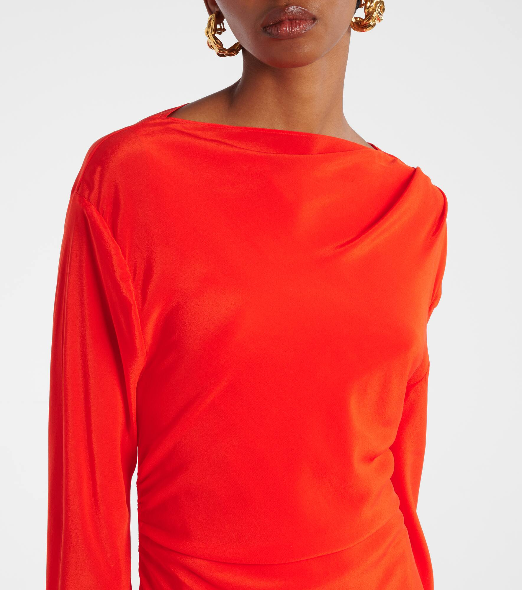 Fresca silk crêpe de chine maxi dress - 4