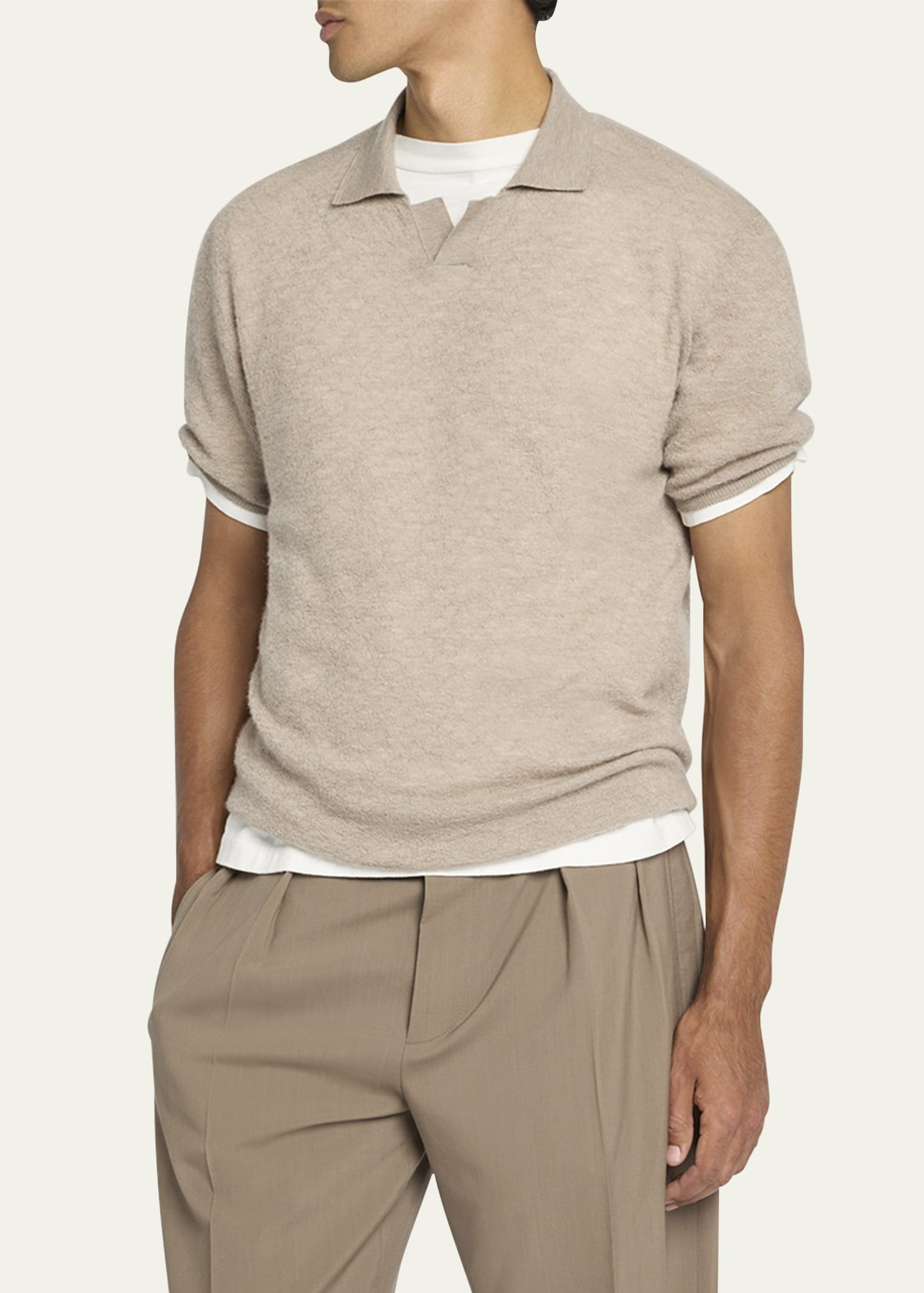 Men's Isao Cashmere Knit Polo Shirt - 4