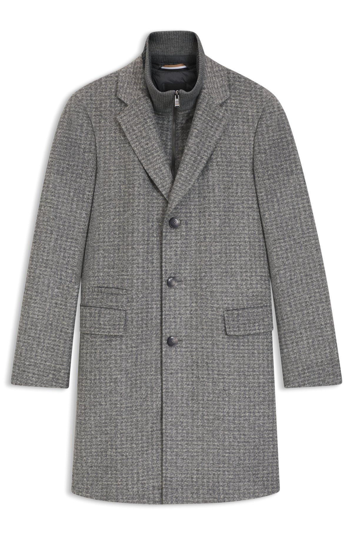 SLIM-FIT COAT WITH DETACHABLE INNER - 1