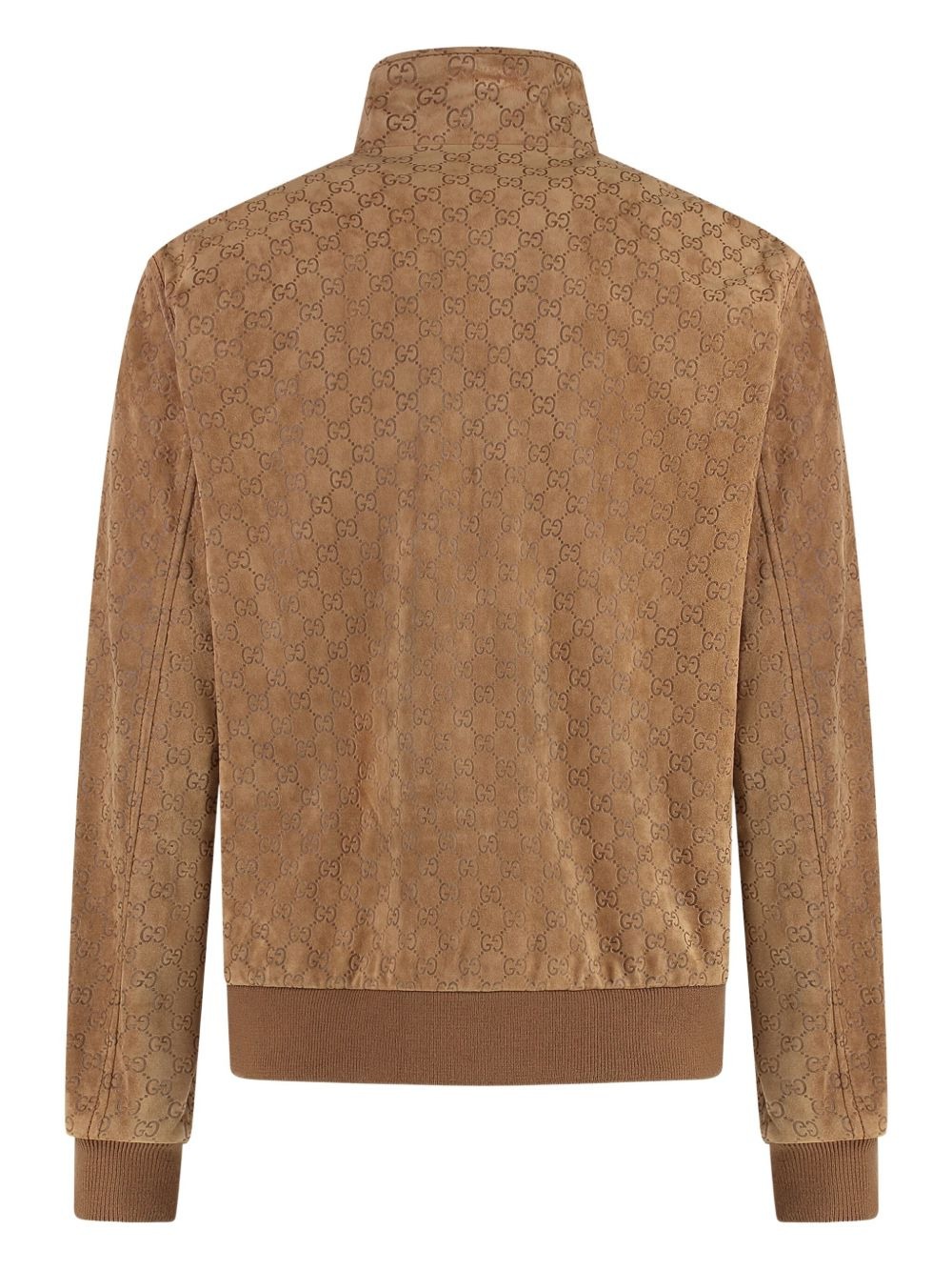 GG-jacquard suede jacket - 2