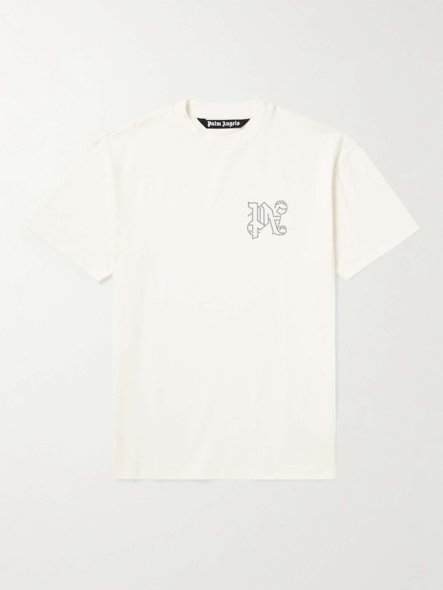 Studded Cotton-Jersey T-Shirt - 1