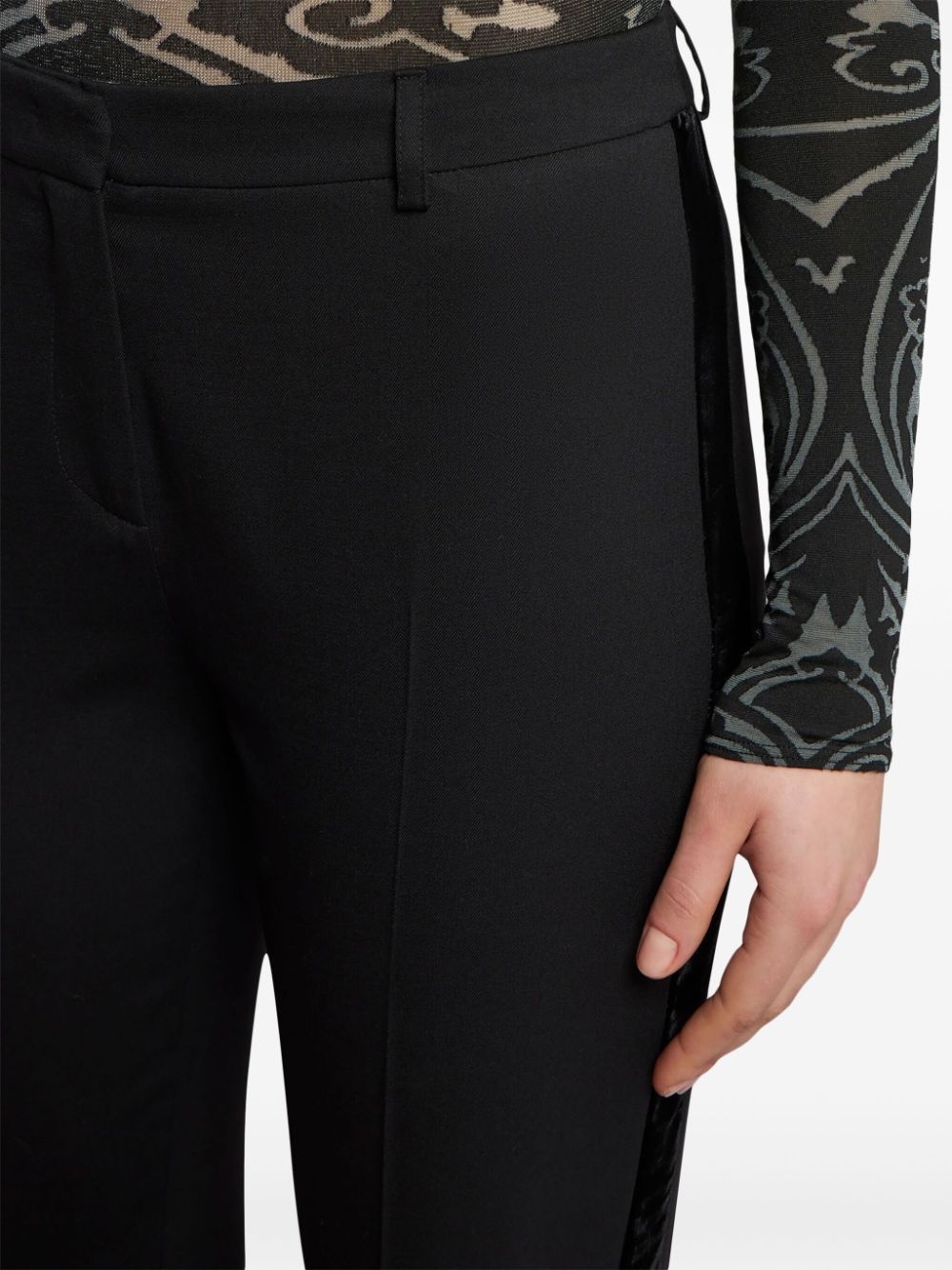 wool flared trousers - 5