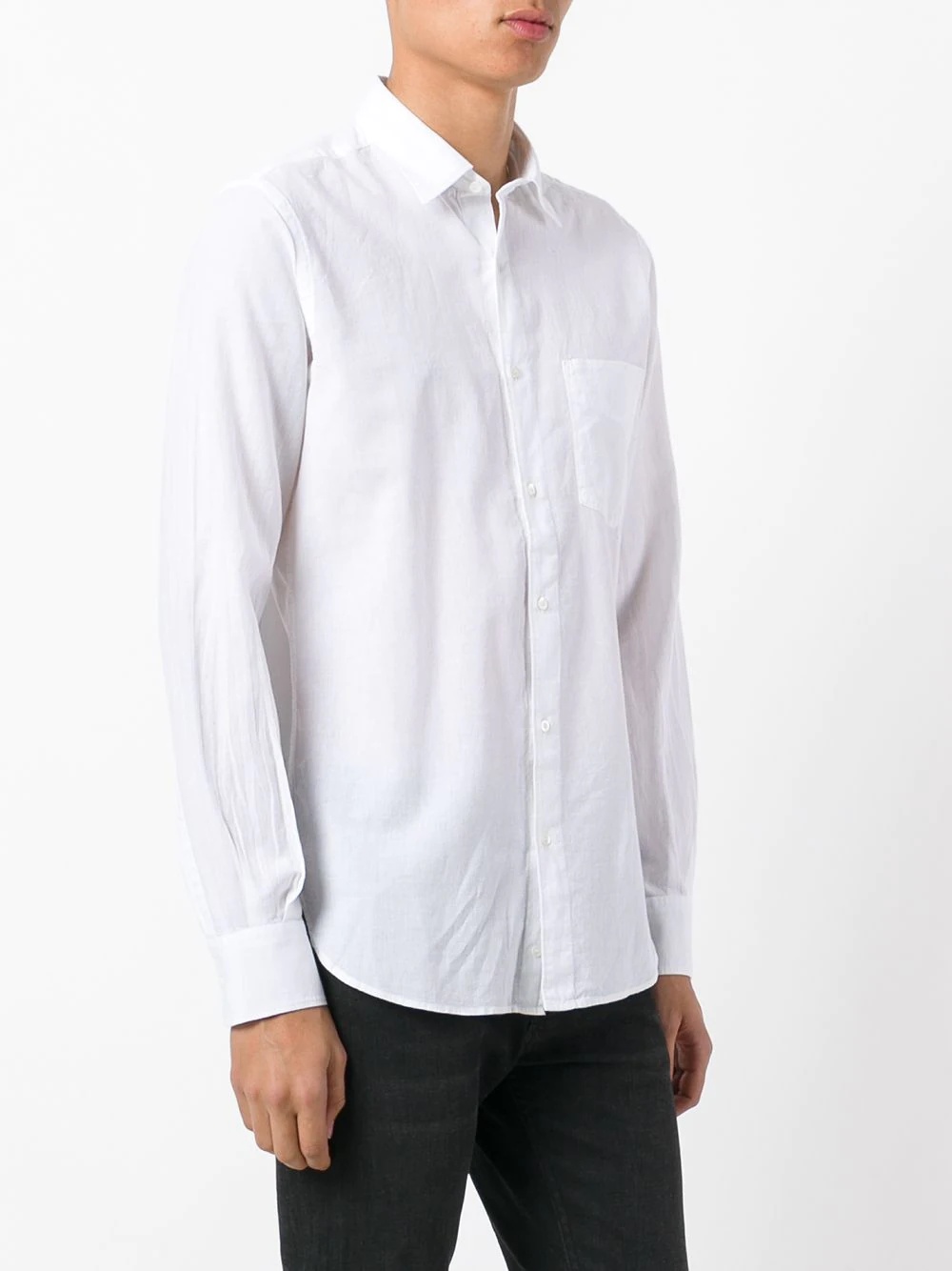 long-sleeved plain shirt - 3