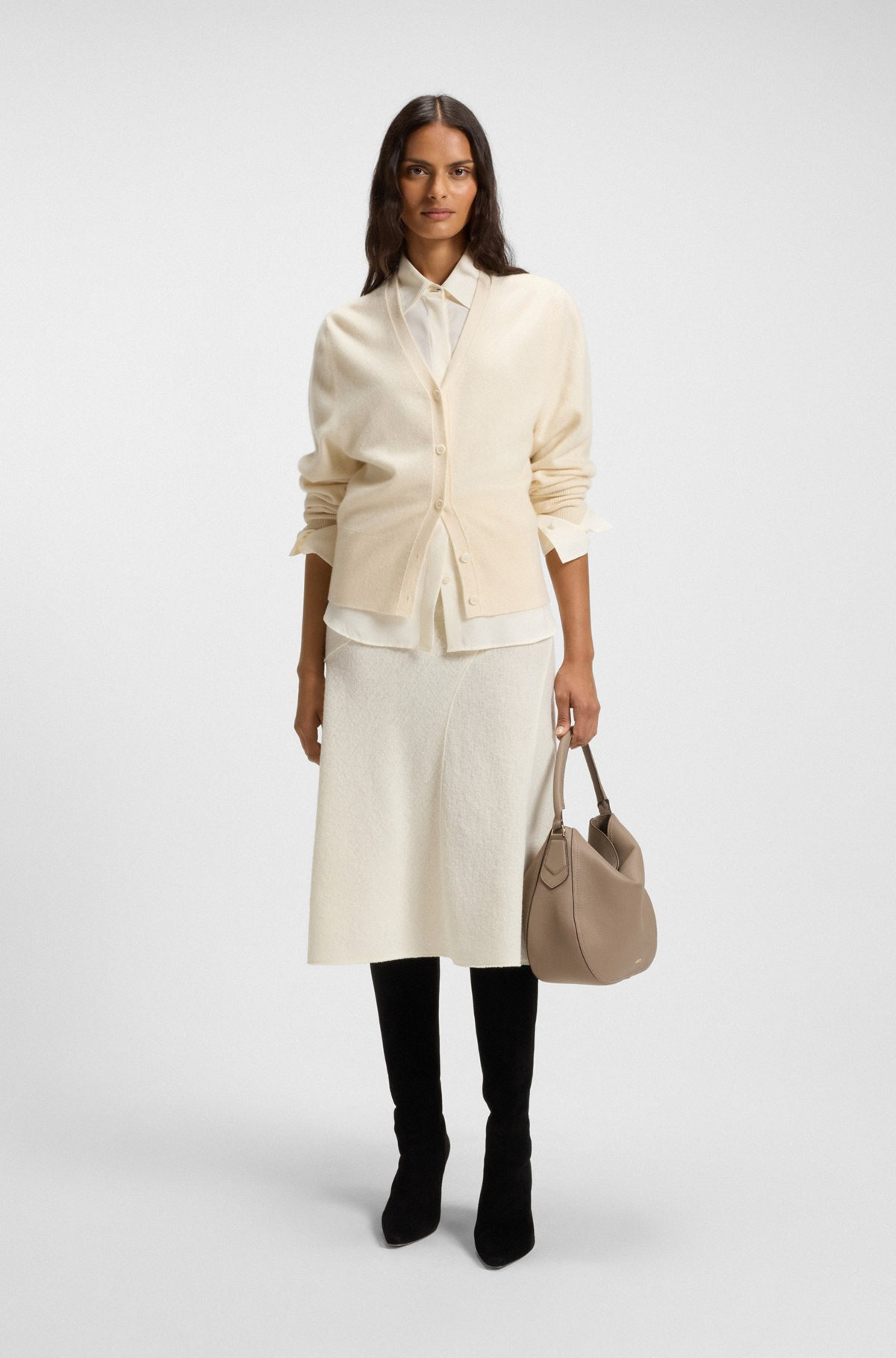 RELAXED-FIT BLOUSE IN SAND-WASHED SILK CHIFFON - 3