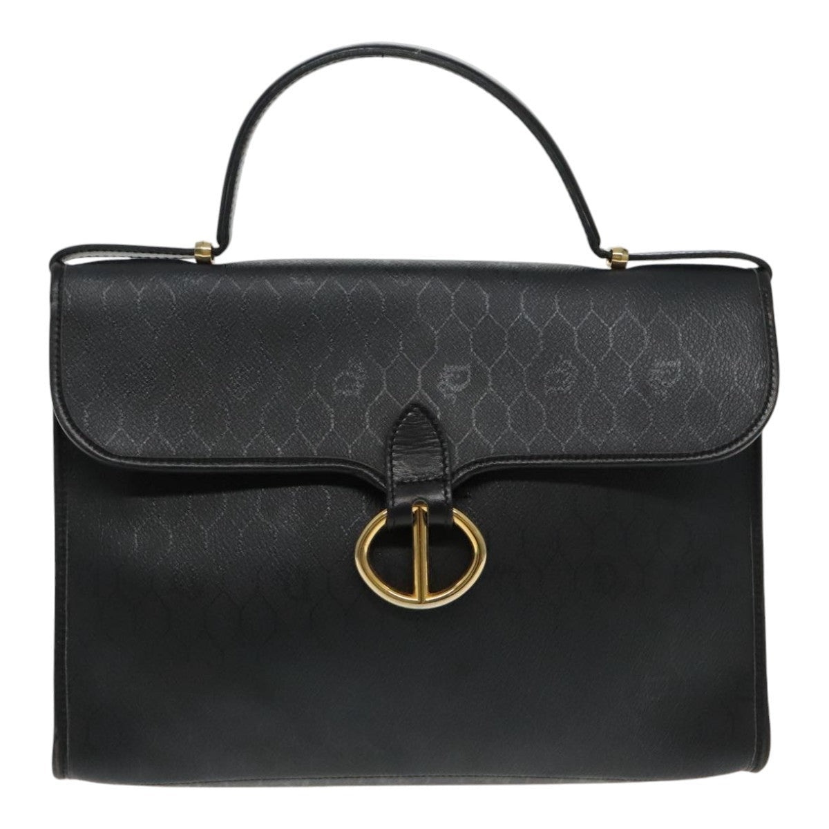 DIOR Honeycomb Canvas Hand Bag Black Gold - 13