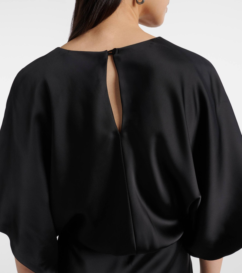 Obie draped satin gown 6