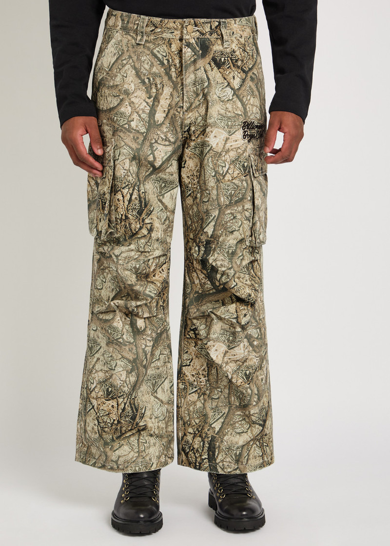 BILLIONAIRE BOYS CLUB Billionaire Boys Club Camouflage Wide-leg Cotton Cargo Trousers outlook