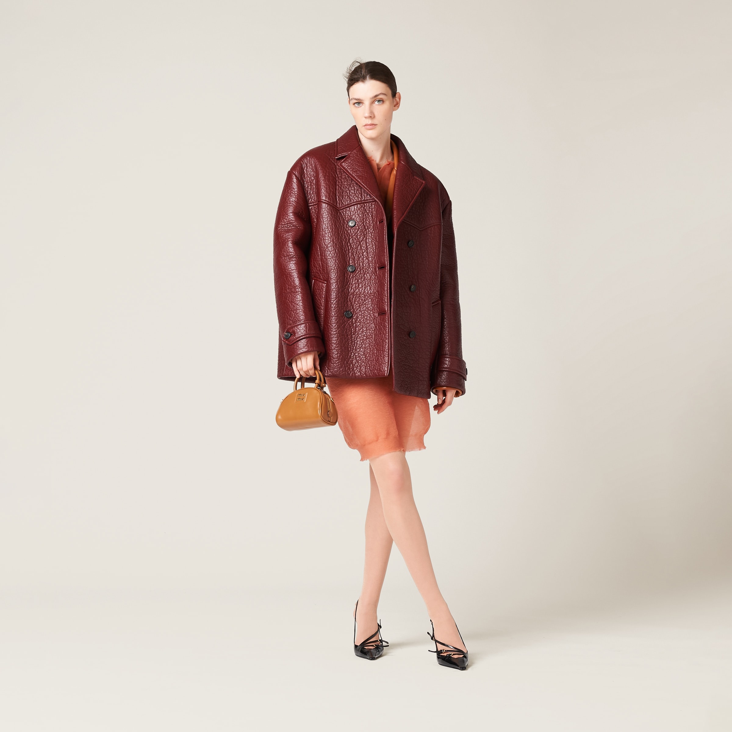 Leather top-handle bag - 7